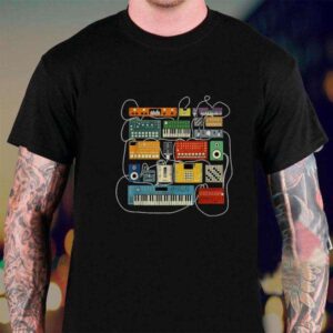 Synthesizer And Drum Machine For Electronic Musician T Shirt S 5XL