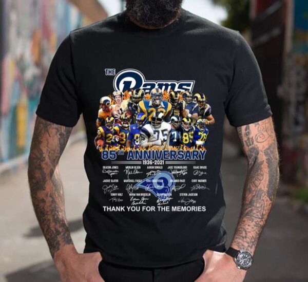 The Rams 85th Anniversary Thank You For The Memories Signatures T Shirt