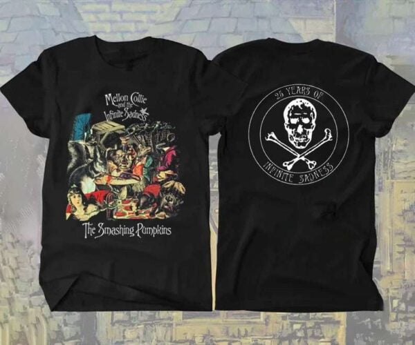 The Smashing Pumpkins Mellon Jumble T Shirt Mellon Collie and The Infinite Sadness Tour Shirt
