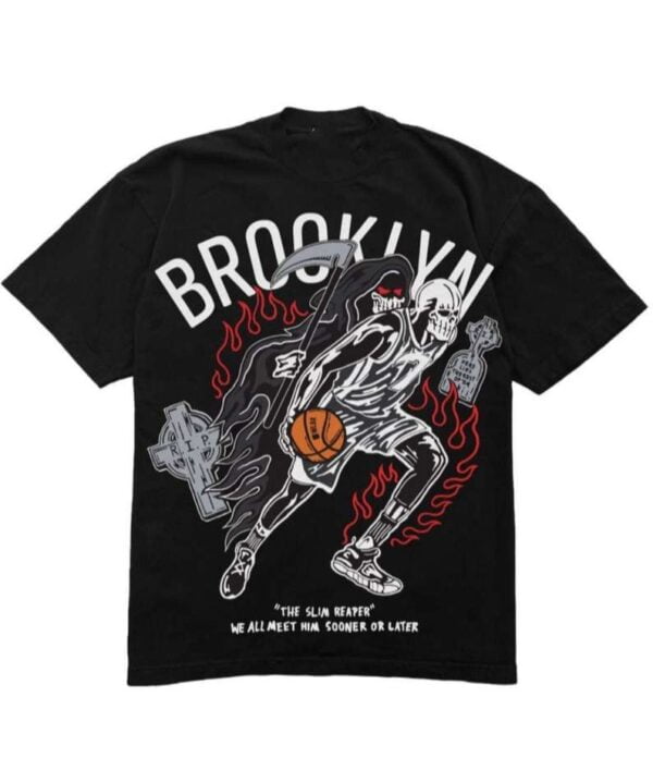 Warren Lotas x Brooklyn The Slim Reaper T Shirt NBA Kevin Durant