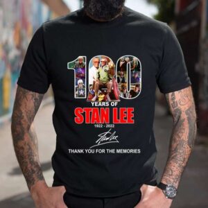 100 Years of Stan Lee Thank You For The Memories Signature T Shirt