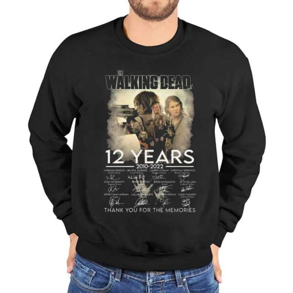 12 years 2010 2022 The Walking Dead Signatures Thank You For The Memories T Shirt Merch