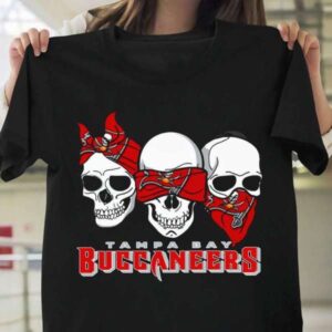 3 Skull Tampa Bay Buccaneers T Shirt Merch