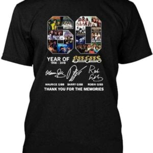 60 Years Bee Gees Maurice Thank You For The Memories Signatures T Shirt Merch