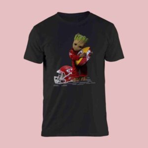 Baby Groot Hugging Kansas City Chiefs T Shirt Merch