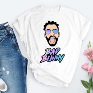 Bad Bunny White T Shirt Merch Rapper Rap