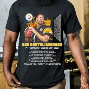 Ben Roethlisberger Steelers 2004 2022 Thank You For The Memories Signature T Shirt Merch