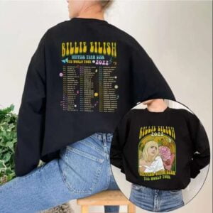 Billie Eilish Happier Than Ever The World Tour 2022 T Shirt Merch Singer