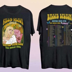 Billie Eilish Happier Than Ever The World Tour Concert 2022 T Shirt