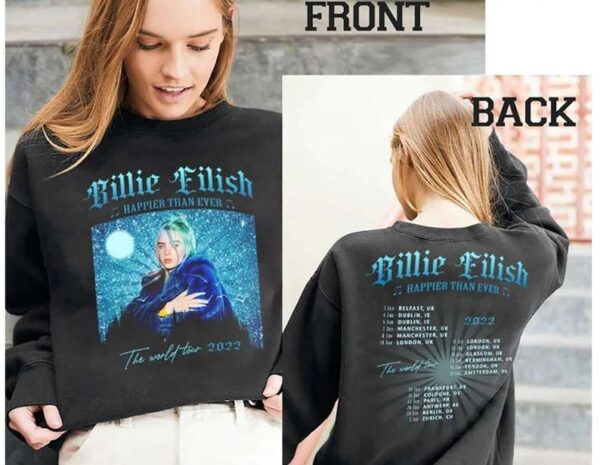 Billie Eilish The World Tour 2022 T Shirt Merch