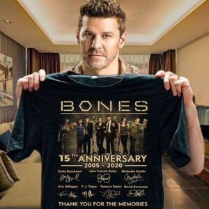 Bones Tv Series 15th Anniversary Signatures Thank You For The Memories T Shirt Merch
