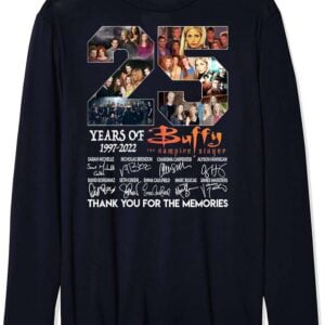 Buffy The Vampire Slayer 25 Years Anniversary 1997 2022 Thank You for The Memories Signatures T Shirt