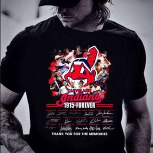Cleveland Indians Signatures Thank You Memories T Shirt Merch
