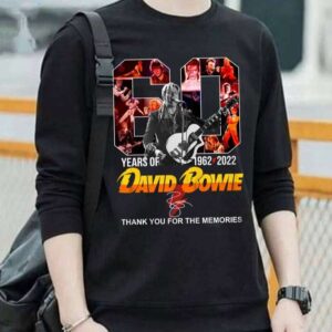 David Bowie 1962 2022 Signature Thank You For The Memories T Shirt