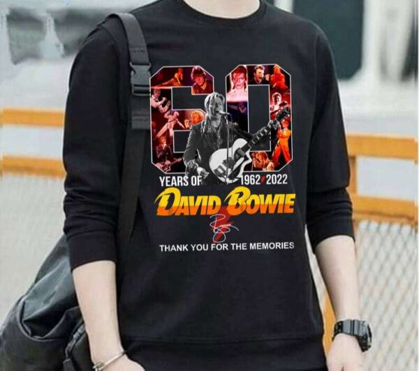 David Bowie 1962 2022 Signature Thank You For The Memories T Shirt
