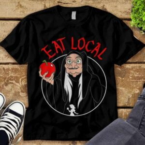 Disney Snow White Evil Queen Apple Eat Local T Shirt