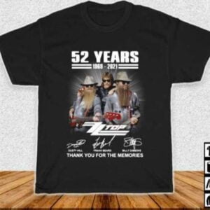 Dusty Hill 52 Years ZZ Top T Shirt Merch