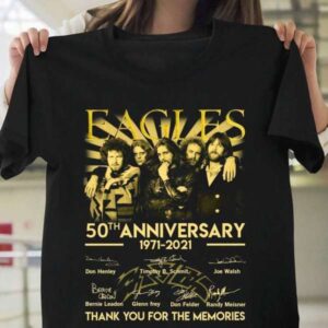 Eagles 50th Anniversary 1971 2021 Signatures T Shirt Merch 1