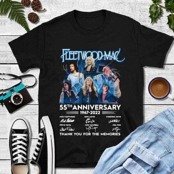 Fleetwood Mac 55th Years Anniversary 1967 2022 Signatures T Shirt Thank You For The Memories