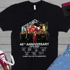 Foreigner 46th Years Anniversary 1976 2022 T Shirt Signatures Thank You For The Memories