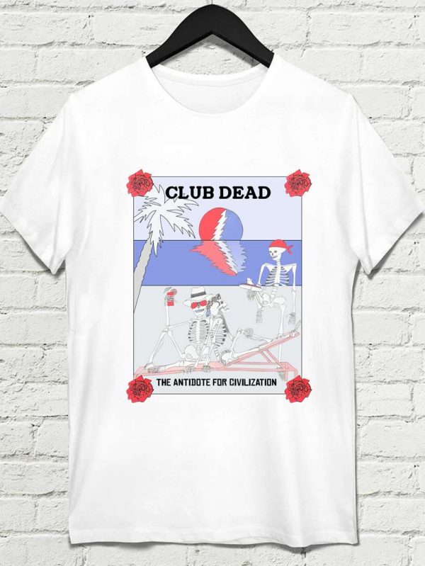 Grateful Dead Club Dead Antidote For Civilization 1984 T Shirt (1)