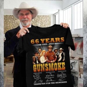 Gunsmoke 66 Years Thank You For The Memories Signatures T Shirt Merch