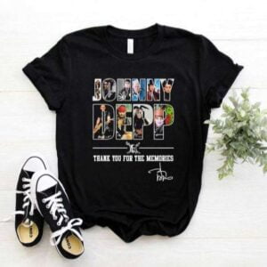 Johnny Depp Thank You For The Memories Signature T Shirt Merch