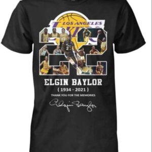 Lakers Los Angeles 22 Elgin Baylor Signatures T Shirt Merch