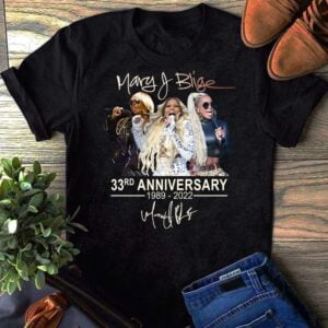Mary J Blige 33rd Anniversary 1989 2022 Signature T Shirt Thank You For The Memories