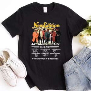 New Edition 44th Anniversary 1978 2022 T Shirt Thank You For The Memories Signatures Merch