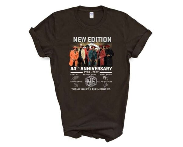 New Edition Band 44th Years Anniversary 1978 2022 Thank You For The Memories Signatures T Shirt Merch