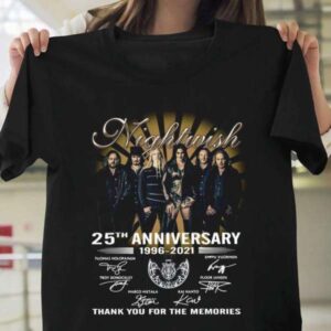 Nightwish 25th Anniversary Signatures Thank For The Memories T Shirt Merch