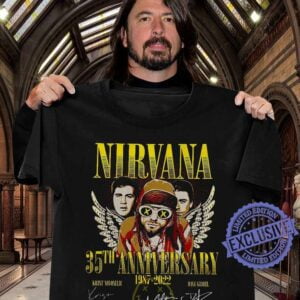 Nirvana Band 35th Anniversary 1987 2022 Signature Thank You For The Memories T Shirt Merch