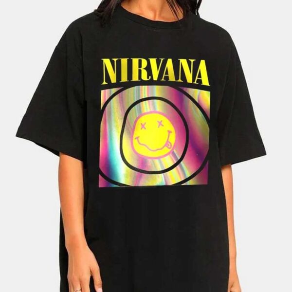 Nirvana Smiley Face T Shirt Merch Band