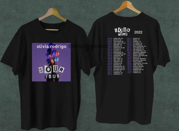 Olivia Rodrigo Sour Tour 2022 T Shirt Merch
