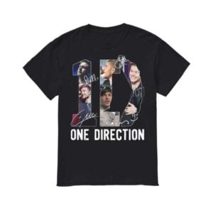 One Direction Signatures T Shirt Merch