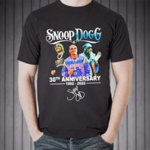 Snoop Dogg 30th Years Anniversary 1992 2022 Signature T Shirt Rapper Rap Merch