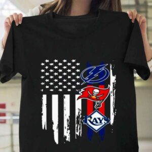 Tampa Bay Flag Buccaneers Lightning Rays T Shirt Merch