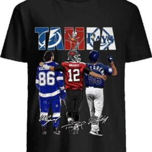 Tampa Bay Rays Nikita Kucherov Tom Brady Randy Arozarena Signatures T Shirt Merch