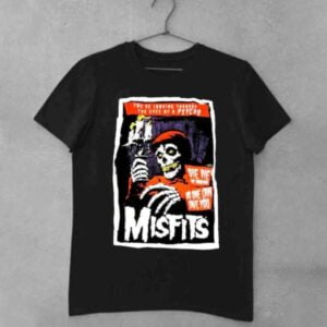 The Misfits Movie Psycho Fiend Skull Danzig Horror Punk T Shirt Merch