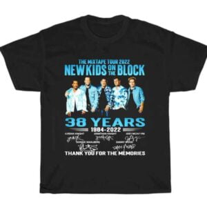 The Mixtape Tour 2022 NKOTB 38 Years 1984 2022 Thank You For The Memories Signatures T Shirt