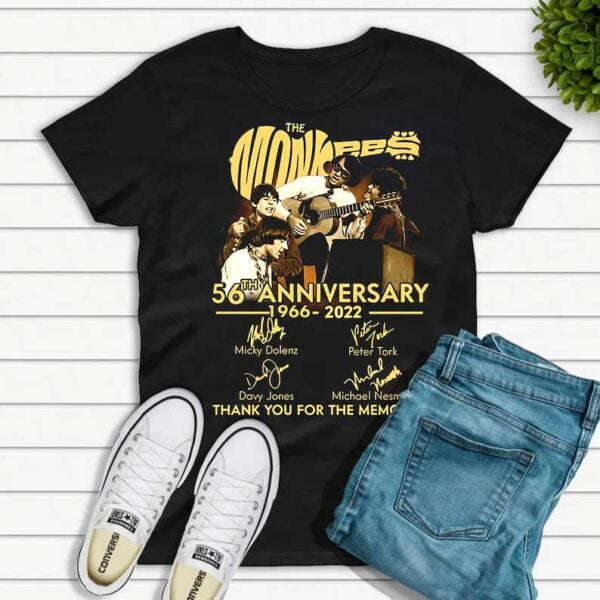 The Monkees 56th Anniversary 1966 2022 T Shirt Band Music Merch