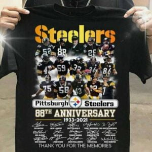 The Steelers 88th Anniversary Signatures T Shirt Merch