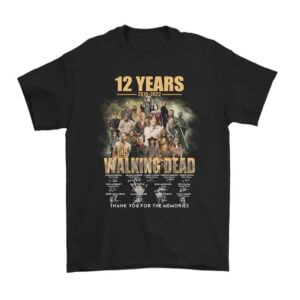 The Walking Dead 12 Years Anniversary 2010 2022 Signatures Thank You For The Memories T Shirt Merch