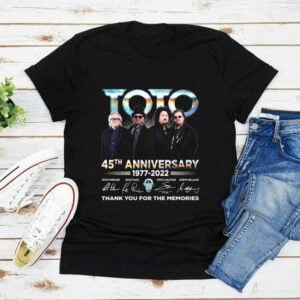Toto 45th Anniversary 1977 2022 Signatures Thank You For The Memories T Shirt Merch