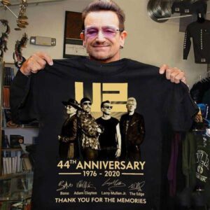 U2 44th Anniversary Thank You For The Memories Signatures T Shirt Merch