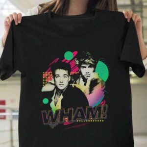 Wham 80s George Michael and Andrew Ridgeley T Shirt Merch