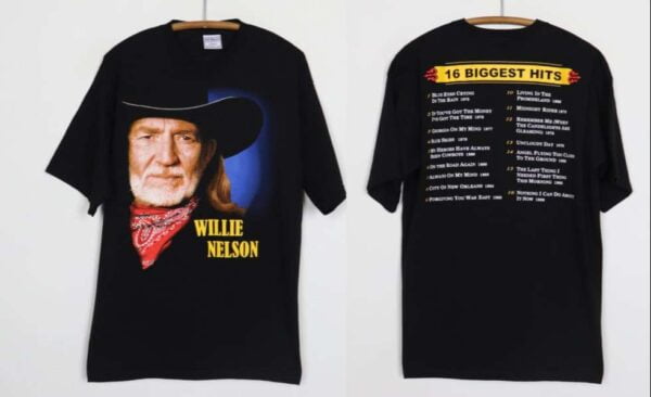 Willie Nelson T Shirt Merch 1990s Tour Musician Music