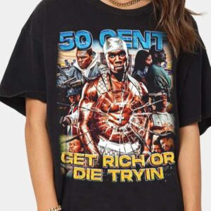 50 Cent Get Rich or Die Tryin T Shirt Rapper