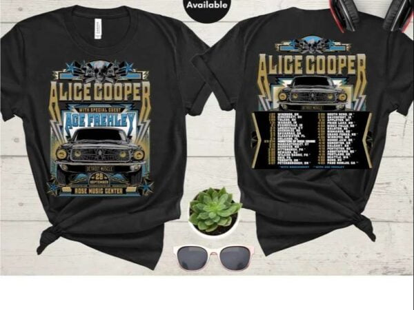 Alice Cooper and Ace Frehley Detroit Muscle Concert 2022 T Shirt